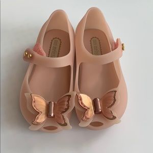 Mini Melissa Light Pink Butterfly Shoes
